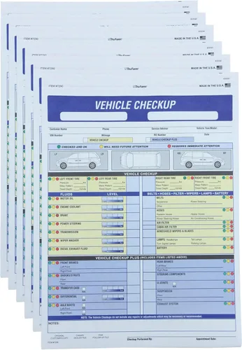 Vista 7 de SSWBasics Formulario de inspección de vehículos de 17/27 puntos, 8 1/2 pulgadas de alto x 11 pulgadas de ancho, paquete de 100