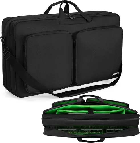 Vista 9 de AKOZLIN Funda de Transporte Multi-capa para Controlador Padded Mixer Compatible con Pioneer DDJ FLX4 DJ Lite SB 2 3 SB2 SB3 DJ 400 RB Controlador
