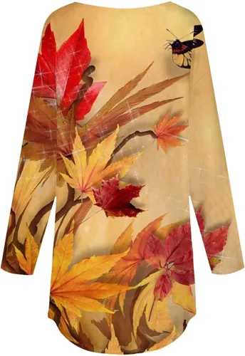 Vista 5 de Camisas gráficas para mujer, camisetas de manga larga Y2K, sudaderas con cuello redondo, camisas de otoño, blusas cómodas, suéteres