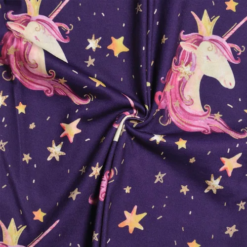 Vista 4 de Pijamas a juego para muñecas y niñas conjunto de pijamas de unicornio de algodón para niños pijama