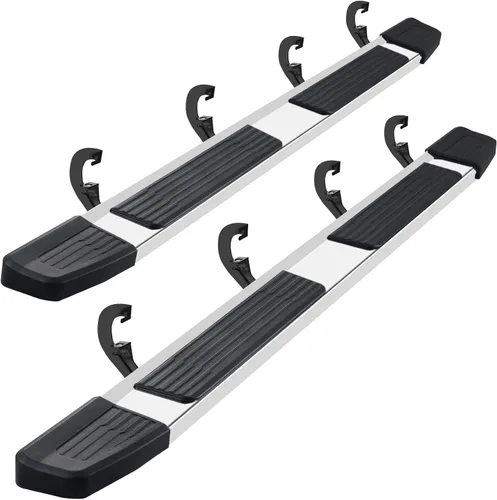 Vista 9 de COMNOVA - Estribos de 6 pulgadas compatibles con Ford F150 Crew Cab 2004-2014 (4 puertas de tamaño completo). Estribos F150 Crew Cab, barras de Negro