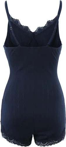 Vista 2 de Muke Oneplus Body de malla transparente con encaje floral para mujer