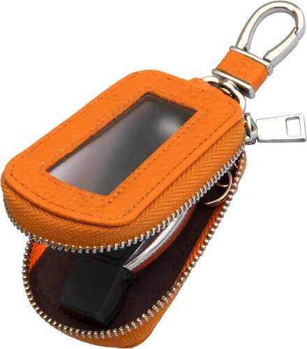 Vista 8 de Yuoyar Premium Leather Key Fob Case - Universal Car Key Holder