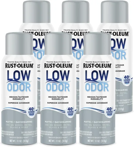 Vista 63 de Rust-Oleum - Pintura en aerosol prémium de bajo olor, gris ancla brillante Olor 40% menor que las pinturas en aerosol tradicionales, durabilidad