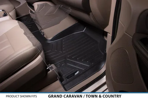 Vista 3 de MAXLINER - Juego de alfombrillas de 3 filas para Chrysler Town & Country 2008-2016