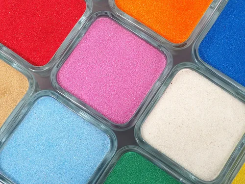 Vista 4 de Sandtastik Arena de color Aqua Classic: caja a granel de 25 libras de arena de grano fino vibrante para artes y manualidades, botellas de arena