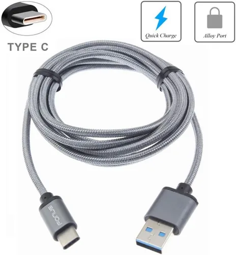 Vista 2 de Cable de carga USB tipo C de 6 pies, cable de alimentación USB-C compatible con Samsung Galaxy S21 S22 S23 Ultra Plus Z Fold Z Flip