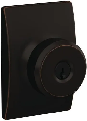 Vista 37 de SCHLAGE Pomo de bloqueo sin giro, latón antiguo (F170 ORB 609) (paquete de 2)