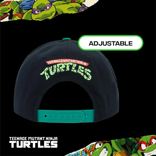 Vista 4 de Concept One Unisex-Adult Teenage Mutant Ninja Turtles Baseball Cap, TMNT Adult Skater Snapback Baseball Hat with Flat Brim