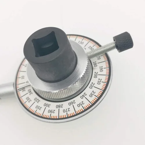 Vista 5 de VASTOOLS Medidor de ángulo de torsión, Medidor de ángulo de llave de transmisión de 1/2", Brazo de clip flexible de 14", Acero CR-V