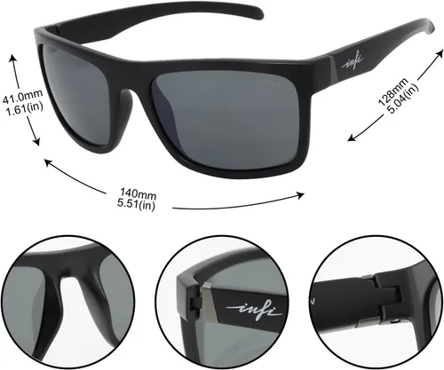 Vista 4 de INFI Gafas de sol polarizadas de pesca para hombre, para conducir, correr, con protección UV400