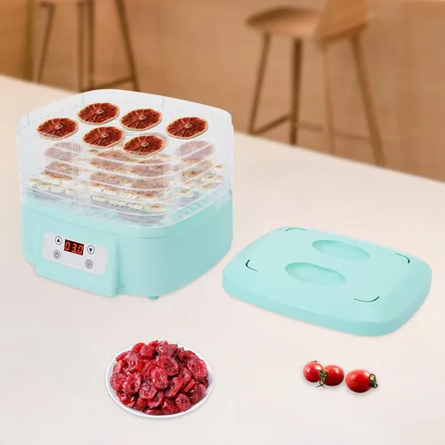 Vista 8 de Máquina secadora de alimentos, deshidratador de alimentos para el hogar, máquina deshidratadora de alimentos de 6 niveles para frutas, verduras
