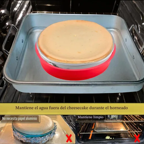 Vista 4 de Protector de baño de agua de tarta de queso de silicona para molde