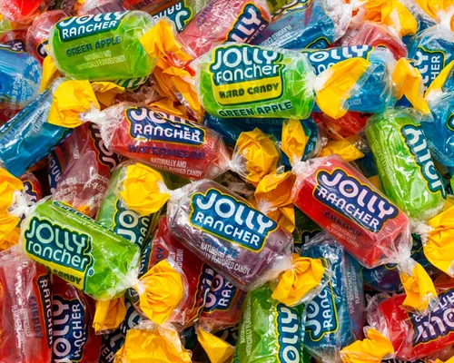 Vista 15 de Surtido de caramelos duros a granel de 1 libra, sabor a fruta, envueltos individualmente (74 piezas)