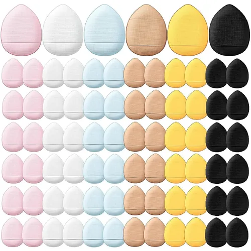 Vista 8 de Gerrii 72 piezas de mini soplo de polvo, esponja de maquillaje de dedos, esponja suave para maquillaje, maquillaje para base, polvo facial, ajuste
