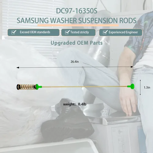 Vista 3 de 4 varillas de suspensión para arandela DC97-16350S (OEM) para reemplazar DC97-16350T DC97-16350K DC97-16350R, compatible con varillas de suspensión