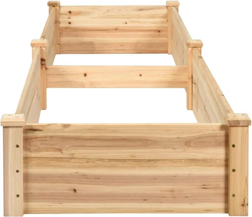 Vista 9 de Kit de jardinería Giantex, tipo cama de madera, para cultivar plantas y vegetales, Madera