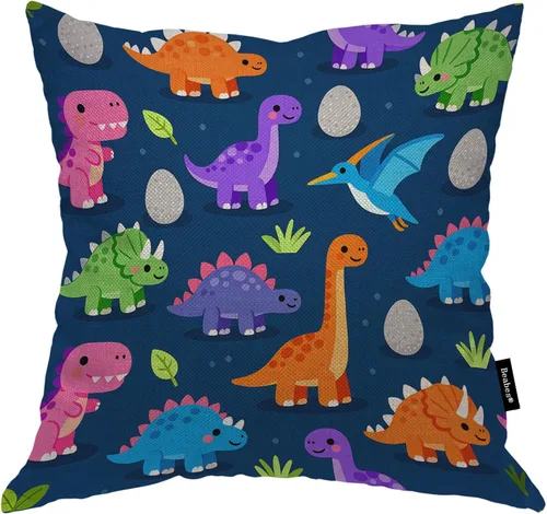Vista 16 de Funda para cojín Beabes de 18"X18" con ancla, diseño náutico azul y blanco a rayas, funda de almohada cuadrada de algodón y lino para el hogar