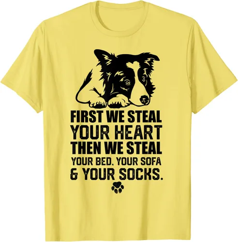 Vista 35 de Border Collie Steal Your Heart Steal Your Bed - Camiseta de sofá, Gris