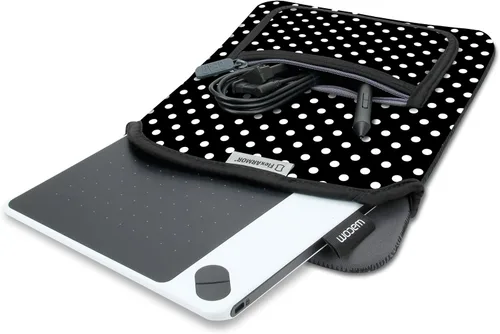 Vista 3 de USA GEAR Funda suave para tablet compatible con Boogie Board de 8.5 pulgadas, Wacom Intuos Creative Small CTL4100, Huion Inspiroy H640P Graphics