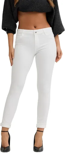 Vista 2 de Guess Jeans ajustados elásticos de tiro medio para mujer Enjuague blanco óptico