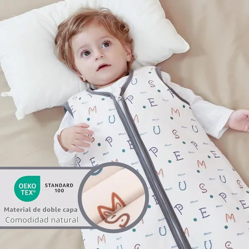 Vista 6 de Mosebears Saco de Dormir para Bebé, Manta Vestible de Invierno con Cremallera de 2 Vías, 2.5 TOG Saco de Dormir de Algodón Unisex