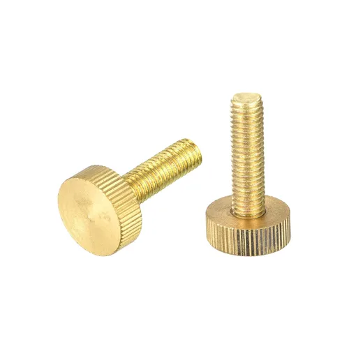 Vista 12 de uxcell Tornillos moleteados para pulgar, pernos planos de latón M3x4mm, sujetadores para PC, electrónicos, mecánicos, 2