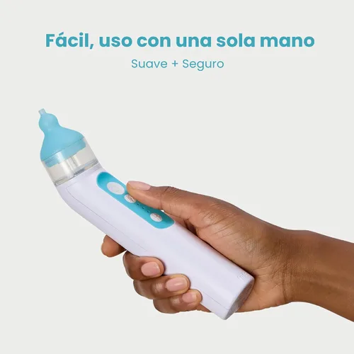Vista 6 de Frida Baby Aspirador Nasal Eléctrico NoseFrida para Bebé, Succionador de Nariz para Bebé y Niño Pequeño, Aspirador Nasal Mejorado para Congestión +