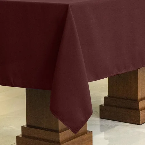 Vista 2 de Kadut - Mantel rectangular (60 x 102 pulgadas) para mesa de 6 pies. Borgoña