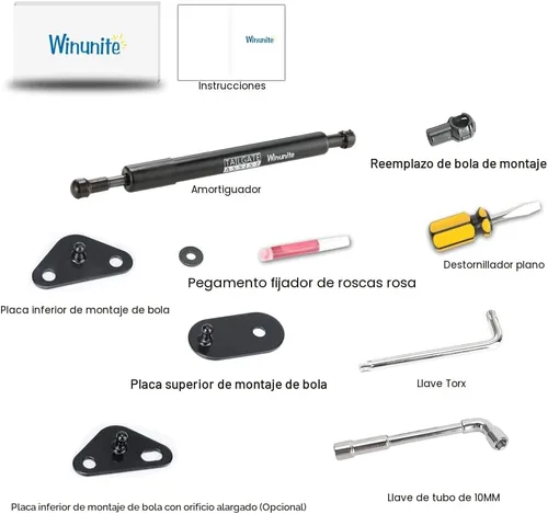 Vista 5 de Winunite Compatible con F150 2015-2025 Asistente de Compuerta Trasera – Material de Acero Inoxidable, Descenso Controlado Silencioso, No Más