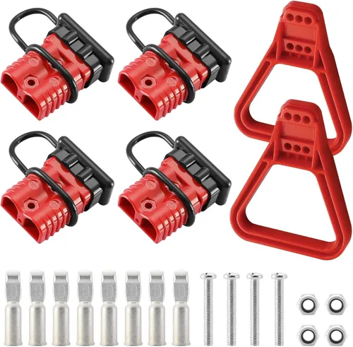 Vista 13 de 2 baterías de calibre 1/0 de 175 amperios de conexión rápida/desconexión con mango, kit de conector de enchufe de cable de puente para cabrestante
