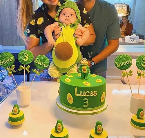 Vista 3 de VISGOGO Mameluco con capucha para bebé y niña aguacate piña y fruta traje de 2 piezas