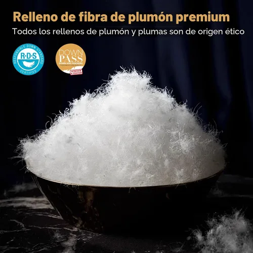 Vista 7 de Edredón de Plumón de Plumas de Ganso Gris Tamaño Twin, Relleno de Edredón Premium para Todas las Estaciones, Poder de Relleno de 750+ Tela de Mezcla