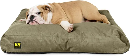 Vista 19 de K9 Ballistics Almohada rectangular resistente para perros medianos, funda extraíble, lavable, duradera y resistente al agua, cama para perro hecha