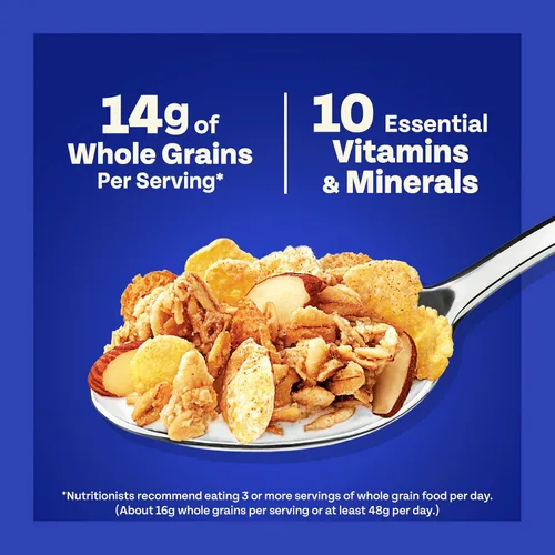 Vista 6 de Cereal Honey Bunches of Oats Honey Roasted. Racimos de avena y granola, taza de cereales individual, desayuno sobre la marcha