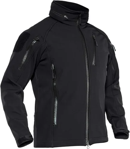 Vista 3 de TACVASEN Special Ops - Chaqueta táctica para hombre, resistente al agua, softshell y desmontable, con capucha