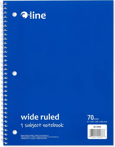 Vista 8 de Cuaderno de 1 materia, rayas anchas, negro, caja de 24 (22041-CT)