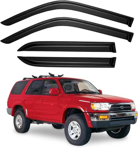 Vista 37 de YQAUTEC - Viseras para ventana, protectores contra la lluvia, compatibles con Subaru WRX 2015-2021, deflectores de viento para ventanas, viseras