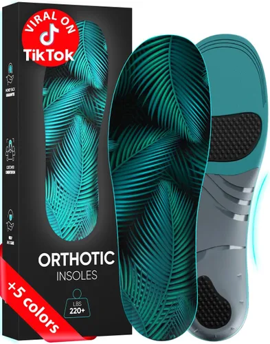 Vista 9 de 2 pares de plantillas para fascitis plantar de más de 220 libras para hombres y mujeres, soporte de arco alto resistente, inserciones ortopédicas