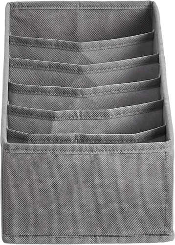 Vista 2 de Amazon Basics Organizador de cajones profundos para ropa, cajas de almacenamiento plegables para calcetines, ropa interior y artículos de bebé