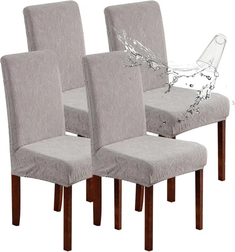 Vista 71 de Fundas impermeables para sillas de comedor, fundas elásticas para sillas Parsons, para comedor, cocina, funda protectora para silla de comedor