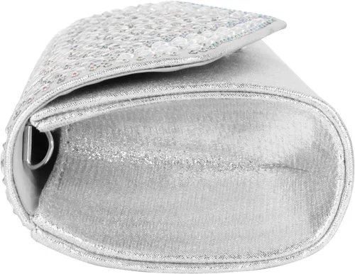 Vista 6 de Bolsos de noche de satén para mujer, monederos de diamantes de imitación, bolso formal con cadena de hombro