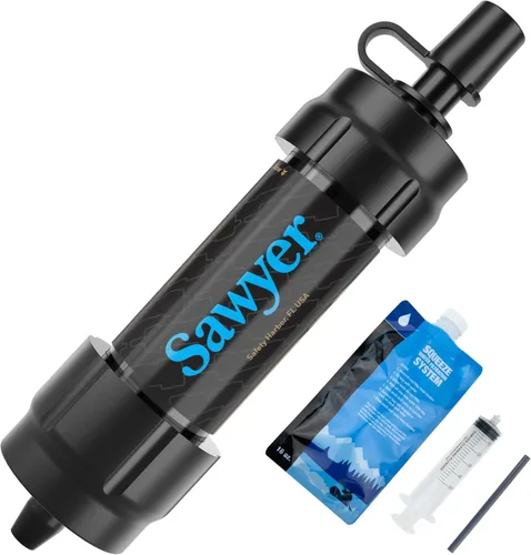 Vista 25 de Sawyer Products SP350 Sistema de filtración de agua Mini, solo filtro y émbolo de limpieza, individual, morado