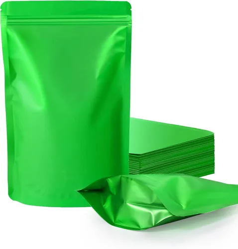 Vista 9 de FireKylin Paquete de 100 bolsas resellables con pie, bolsas a prueba de olores con cierre de cremallera de aluminio para embalaje