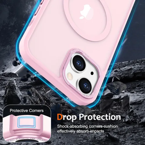 Vista 323 de Anuck - Funda magnética para iPhone 11 compatible con MagSafe, carcasa trasera mate translúcida dura, borde de TPU, delgada, resistente a impactos