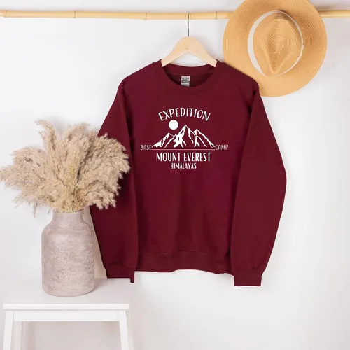 Vista 3 de Handmade Camping Sweatshirts For Womens Himalayas Everest Mount Adventure Life Sweat Winter Fall Hoodies Christmas Gifts Sweater Crewneck