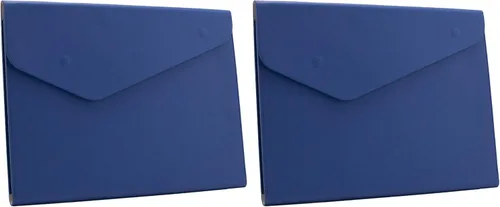 Vista 14 de Carpeta de archivos A4 de cuero PU Portafolio impermeable con cierre magnético invisible, color negro