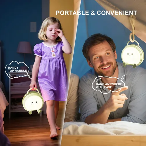 Vista 7 de Luz nocturna para niños, lámpara de mesa y mesita de noche inalámbrica táctil portátil para guardería, lactancia materna, dormitorio, 3 niveles