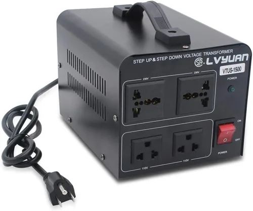 Vista 10 de Cantonape Convertidor de transformador de voltaje de 1000 vatios de aumento y bajada de 110-120 voltios a 220-240 voltios y de 220-240 voltios a