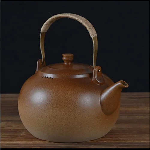 Vista 8 de LIOONS Hervidor de té de grado alimenticio, tetera creativa de moda, silbato de cerámica, tetera de fuego directo para el hogar, tetera de gran